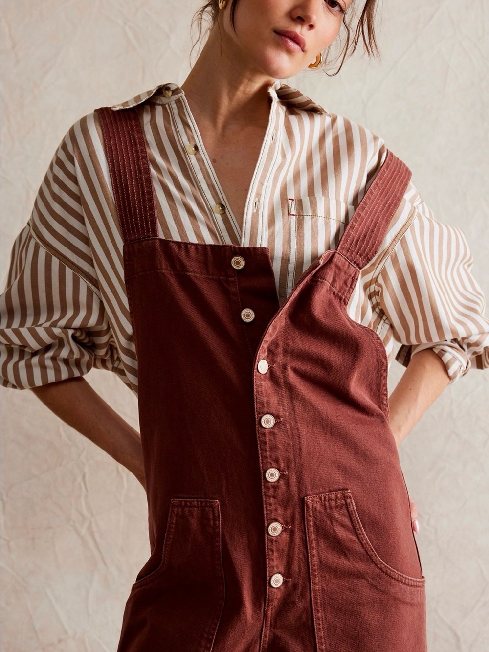 Free People We The Free Fields Of Flowers Wide Leg Overalls